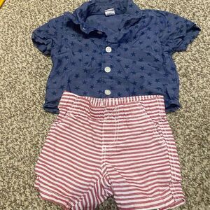 Old Navy Baby Boys Patriotic 2-Piece Outfit Set Multicolor